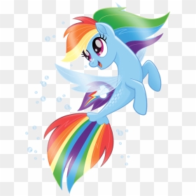 Pony Clipart Rainbow Dash - My Little Pony Mermaid Rainbow Dash, HD Png Download - rainbow dash png