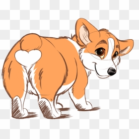 Corgi Butt Png - Corgi Clip Art Black And White, Transparent Png - butt png