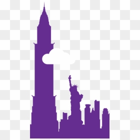 As Tall As The Empire State Building - Statue Of Liberty Silhouette, HD Png Download - empire state building png