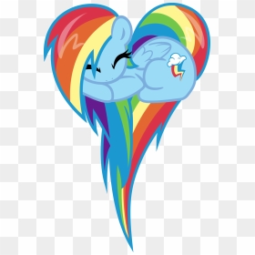 Rainbow Dash Wallpaper - My Little Pony In A Heart, HD Png Download - rainbow dash png