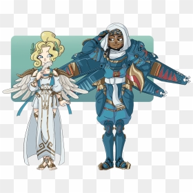 Pharmercy Rocket Angel Mercy Pharah Angela Ziegler - Fan Art Overwatch Mercy Pharah, HD Png Download - pharah png