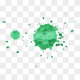 16 Green Watercolor Splatter - Circle, HD Png Download - watercolor splatter png