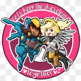 Blogging Overwatch Overwatch Fanart Pharmercy Pharah - Cartoon, HD Png Download - pharah png