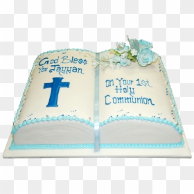 First Holy Communion Book Shape Cake, HD Png Download - 1st birthday cake png