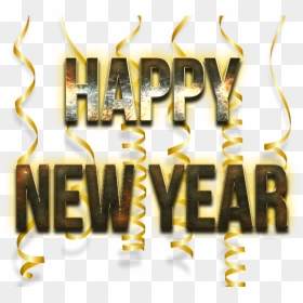 Happy New Year Word Png Image - Golden Png Happy New Year Transparent, Png Download - word png