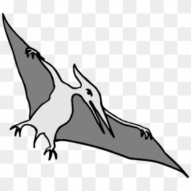 Simple Pterodactyl Art Clip Art At Clker Com Vector - Illustration, HD Png Download - pterodactyl png