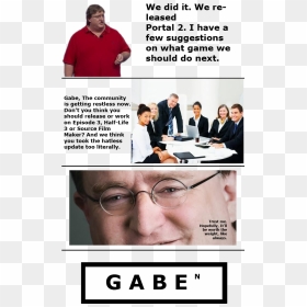 We Need You Tf2 , Png Download - But Gabe We Just Had Lunch, Transparent Png - gaben png