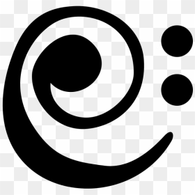 Bass Clef Old Style, HD Png Download - bass clef png