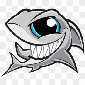 Printed Vinyl Angry Shark Smile - Cartoon Angry Shark Png, Transparent Png - angry png