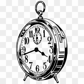 Classic Alarm Clock Clip Arts - Alarm Watch Clipart Black And White, HD Png Download - alarm clock png