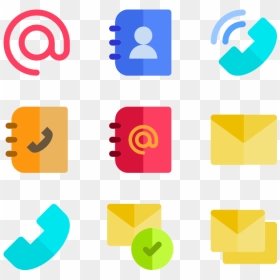 Contact Info Icons Color, HD Png Download - contact icons png