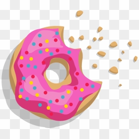 Vector Hand Drawn Pink Jam Donut - Donut Free Vector Png, Transparent Png - doughnut png