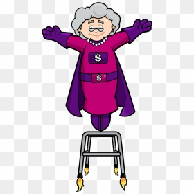 Grandma Clipart Walker - Clipart Super Grandma, HD Png Download - grandma png