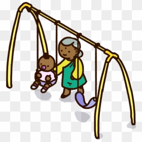 Swing Grandma And Kid, HD Png Download - grandma png