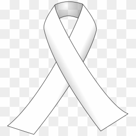 Awareness Ribbon White Ribbon Pink Ribbon Breast Cancer - White Breast Cancer Ribbon Png, Transparent Png - cancer ribbon png