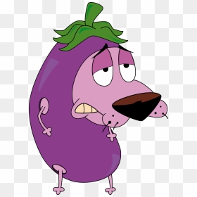 Courage Eggplant By Gth089-d4h0csw - Courage The Cowardly Dog Eggplant Png, Transparent Png - courage the cowardly dog png