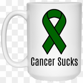 Transparent Green Ribbon Png - Emerald Green Liver Cancer Ribbon, Png Download - cancer ribbon png