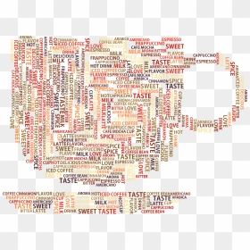 Transparent Word - Coffee Cup Word Cloud, HD Png Download - word png