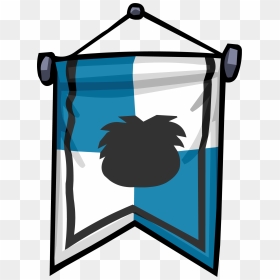 Club Penguin Rewritten Wiki - Olde Banner Clipart, HD Png Download - blue banner png