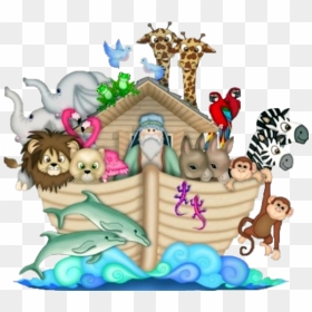 Noah"s Ark Child"s Nursery Pictures Are On Transparent - Noah's Ark Cartoon Animals, HD Png Download - ark png