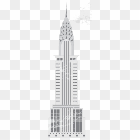 Chrysler Building Empire State Building Chrysler Voyager - Draw The Chrysler Building Step, HD Png Download - empire state building png