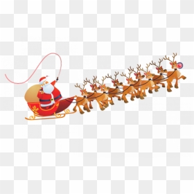 Santa Claus On Sleigh Png, Transparent Png - santa sleigh png