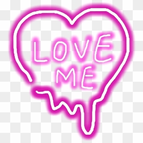 Sticker Neon Love Lights Heart Tumblr Aesthetic Png - Heart, Transparent Png - heart png tumblr