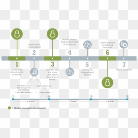 Graphic Of The Cms Data Request Process And Timeline - Timeline Research, HD Png Download - timeline png