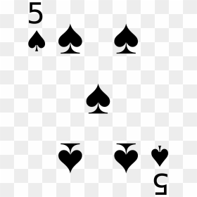 5 Spade Card Png, Transparent Png - spade png