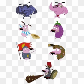 Sketch Ideas, Cartoons, Pin Up Cartoons, Dogs, Backgrounds, - Eggplant Courage The Cowardly Dog In Suit, HD Png Download - courage the cowardly dog png