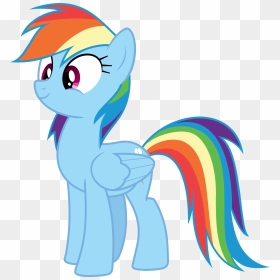Rainbow Dash Looking Cute - My Little Pony Rainbow Dash, HD Png Download - rainbow dash png