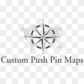 Custom Push Pin Maps - World Map Vector, HD Png Download - push pin png