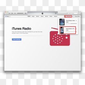 Click Devices Then Click Iphone - Itunes Internet Radio Pc, HD Png Download - itunes icon png
