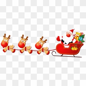 Santa Sleigh Png Images Free Download - Sleigh And Reindeer Clipart, Transparent Png - santa sleigh png
