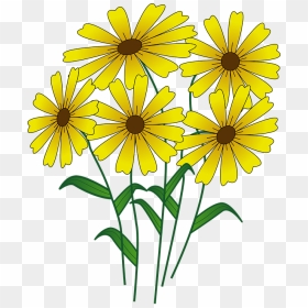 Free Clip Art Flowers For Print - Cartoon Flowers Transparent, HD Png Download - daisies png