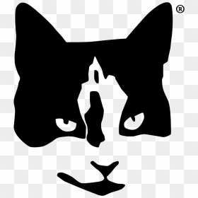 Cat Head Silhouette Clipart, HD Png Download - cat head png