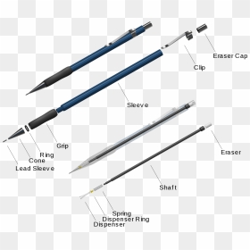 Inside A Mechanical Pencil, HD Png Download - pencils png
