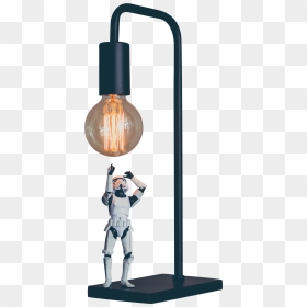 Storm Trooper Under Lamp - Incandescent Light Bulb, HD Png Download - storm trooper png