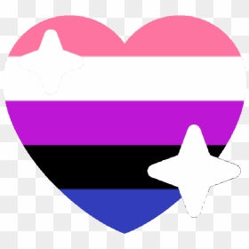 Genderfluid Sparkle Heart Discord Emoji - Discord Pride Heart Emojis, HD Png Download - sparkle emoji png