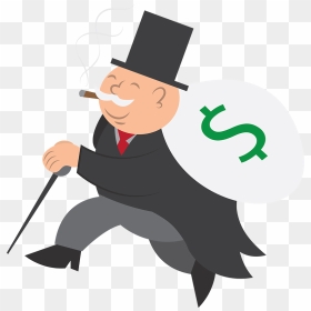 Money Man With Money Bag - Guy Running With A Bag Of Money, HD Png Download - bag of money png