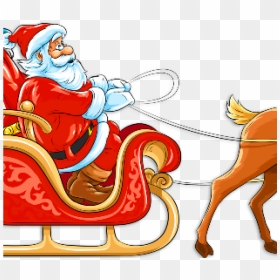 Sleigh Clipart Christmas Santas Sleigh Clipart School - Clipart Santa's Slay, HD Png Download - santa sleigh png