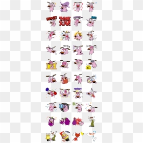 Courage The Cowardly Dog Line Sticker, HD Png Download - courage the cowardly dog png
