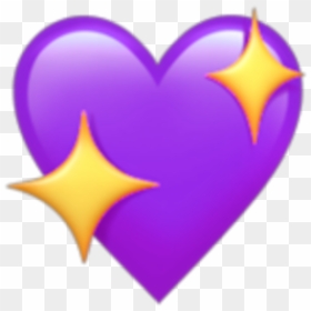 Transparent Purple Star Png - Purple Heart Emoji Png, Png Download - sparkle emoji png