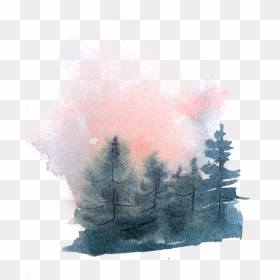 Season Drawing Watercolor - Transparent Watercolor Tree Png, Png Download - landscape png