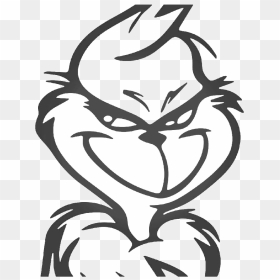 Grinch Face Png - Grinch Clipart Black And White, Transparent Png - grinch png