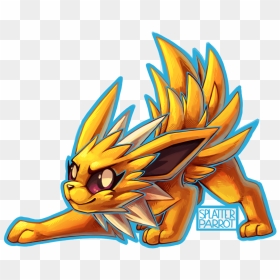 Jolteon Fanart, Png Download - Jolteon By Splatter Parrot, Transparent Png - jolteon png