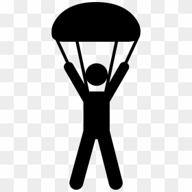Skydiving Silhouette Falling - Parachute Cupcakes Topper, HD Png Download - falling png