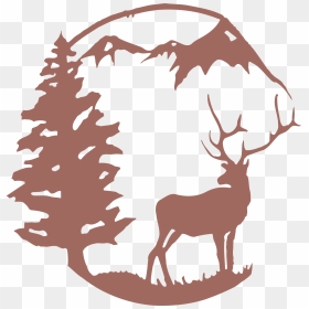 Camping Signs Png - Deer Wall Art Stickers Cutting, Transparent Png - moose png