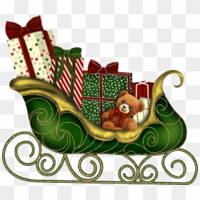 Christmas Sleigh For Art, HD Png Download - santa sleigh png