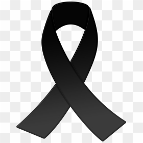 Black Awareness Ribbon Png Clipart, Transparent Png - white ribbon png